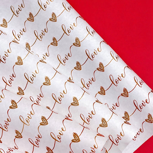 Papel Manteca Love DORADO 27x40cm (contiene 25 hojas)- PM6