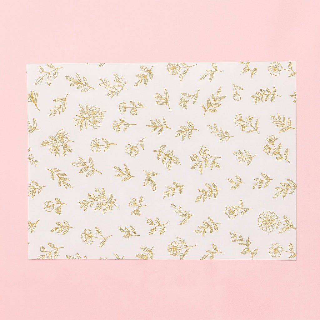 Papel Manteca Limones Dorado 27x40cm (contiene 25 hojas) - COD 641308