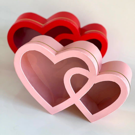 Caja Premium Doble Corazón - P (33.5x21.7x9.5cm)