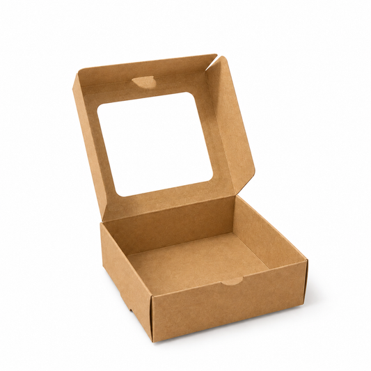 CAJA 11x11x4cm CON VISOR KRAFT - 641380