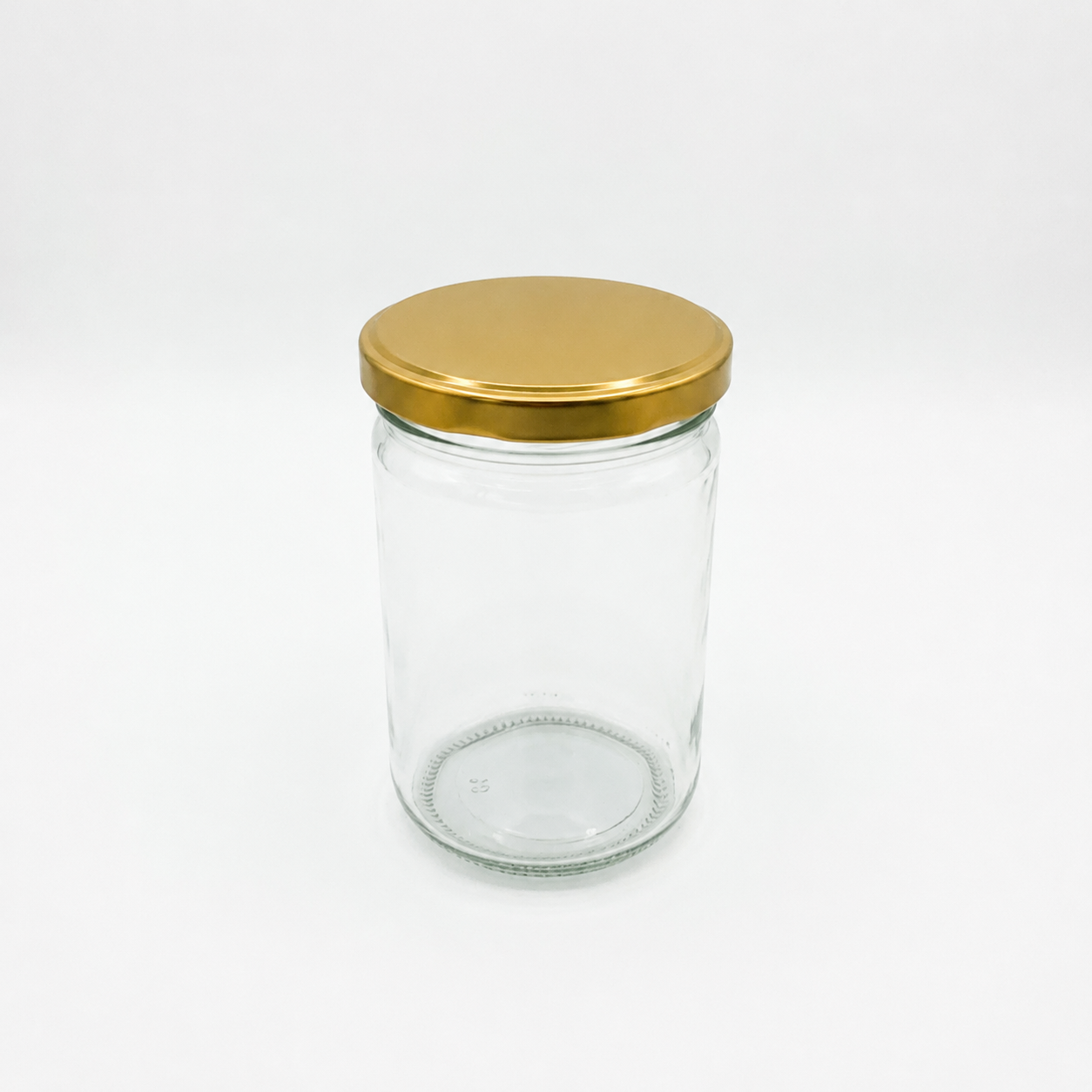 BOTELLA DE VIDRIO TAPA DORADA 500ML