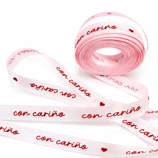 Cinta con Cariño Rosa 1.5cm X 10 METROS