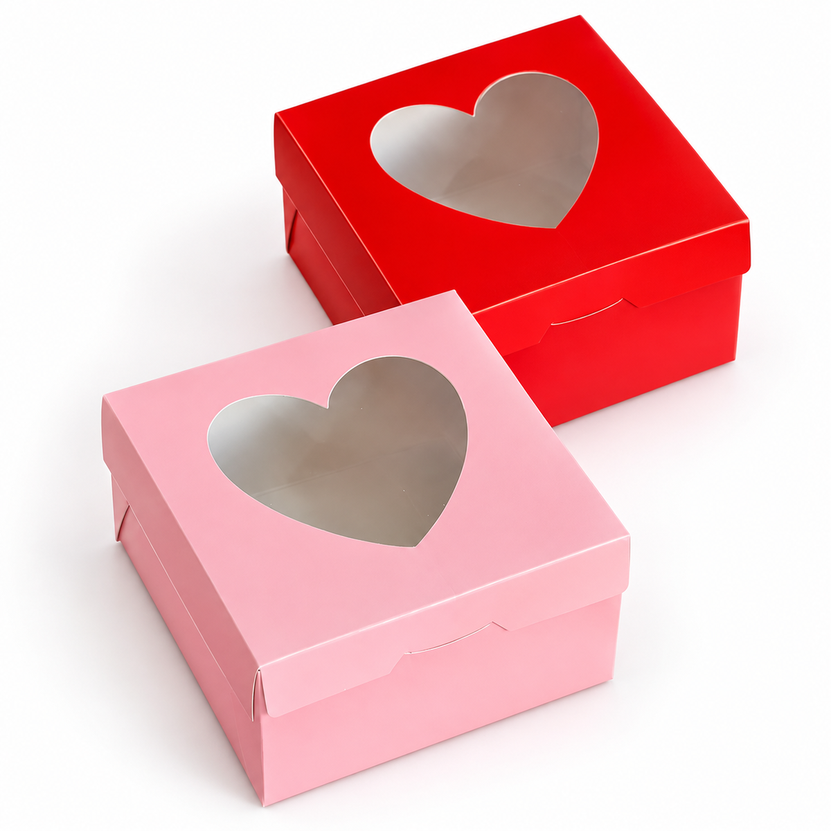 Caja 16x16x10cm ROJO CON VISOR - 640284