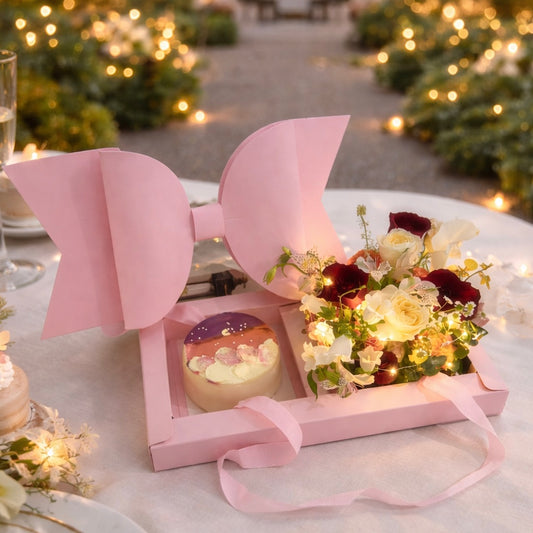 Caja 42x22x16.5cm Pink Box Bandeja c/ Moño - COD TRI2