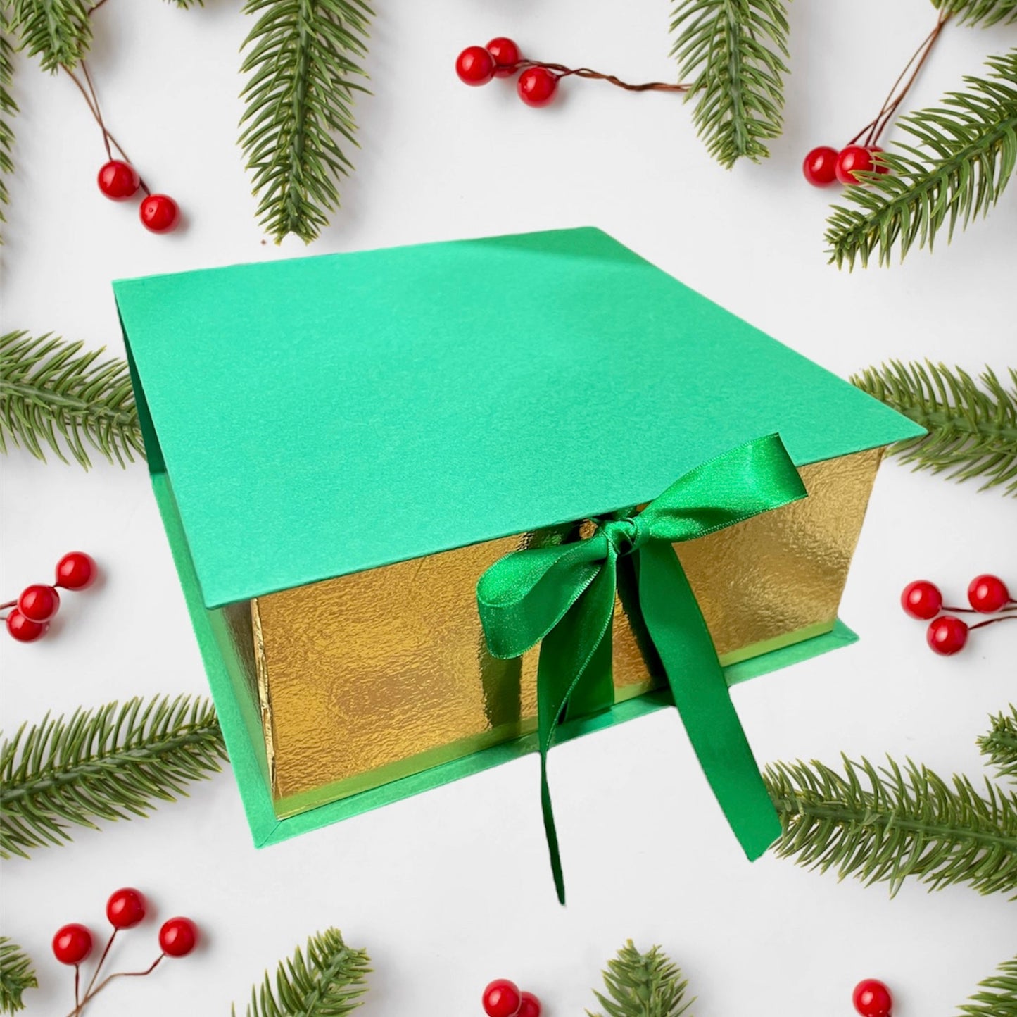 Caja Premium Tipo Libro Navidad - 25x25x10cm - (unidad)
