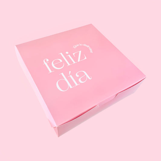 Caja 22x22x7cm - Feliz día Rosa