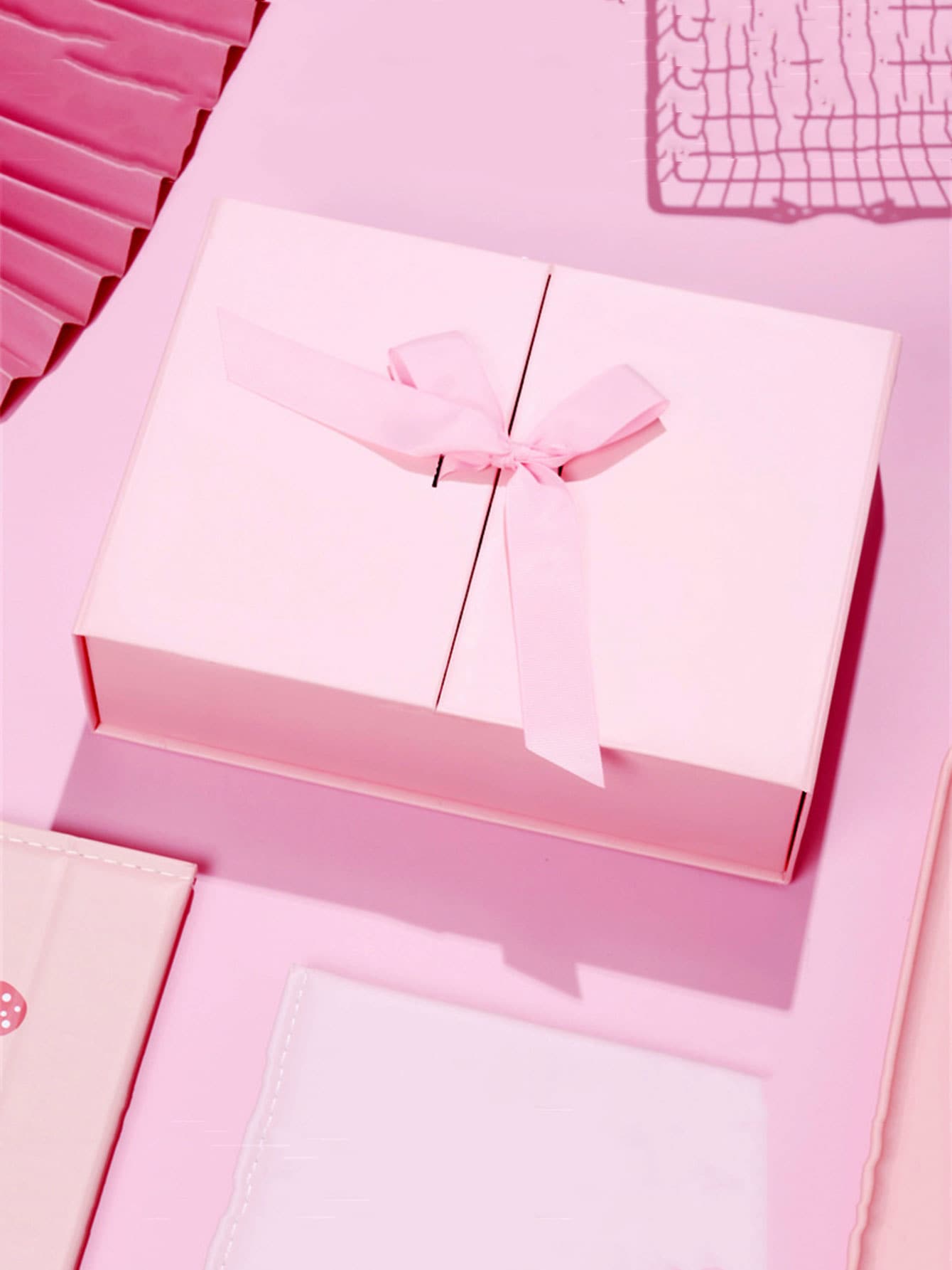 Caja Premium 26.5x19x8cm Rosa - Doble Abertura Desplegable