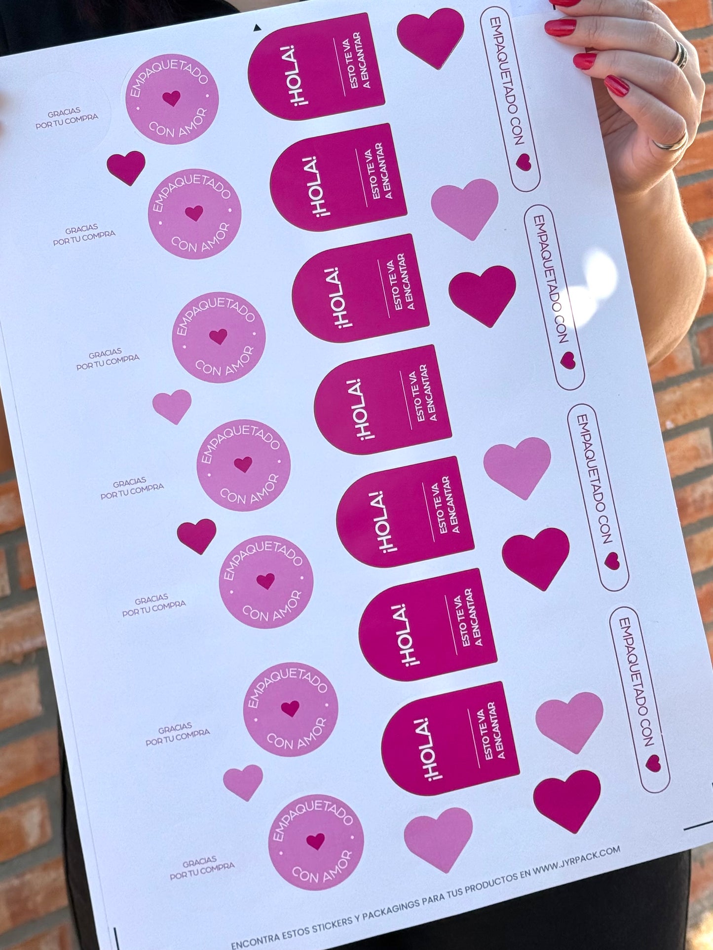 Stickers estándar A3 - diseño “amor”