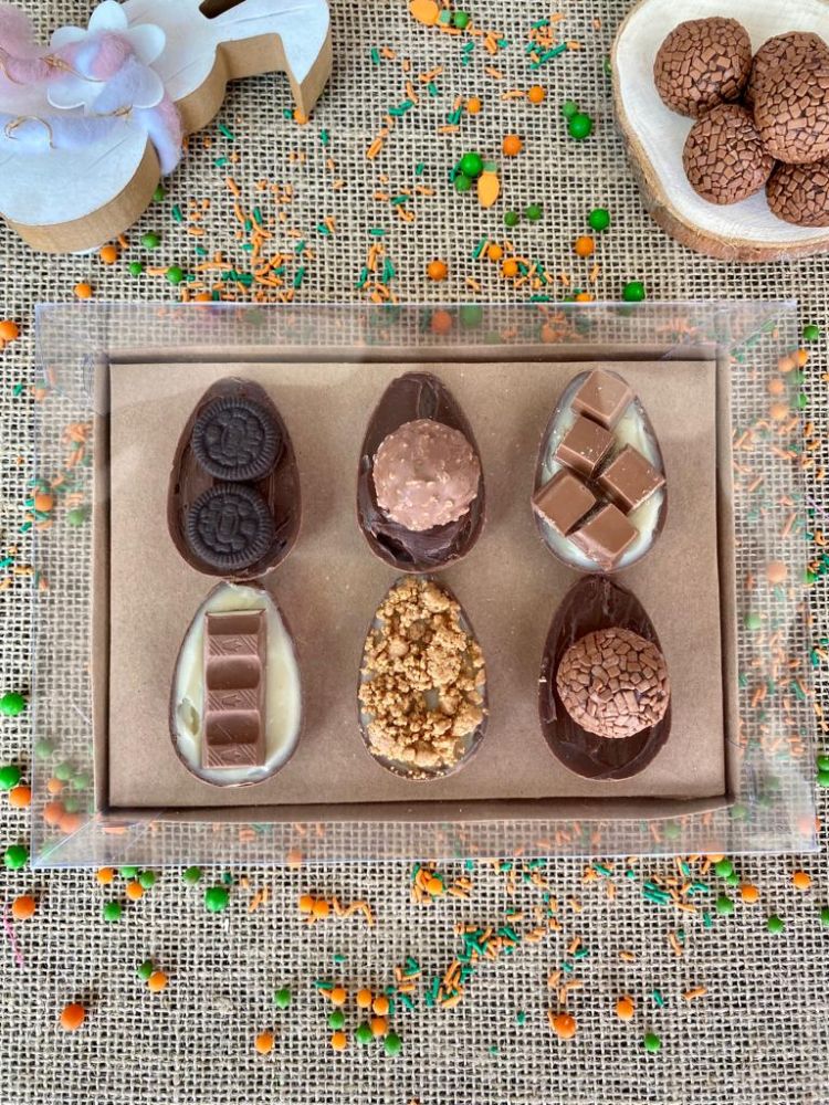 ACE06K 23X18X7CM -Caja p/ 6 huevo 50gr Kraft Degustación