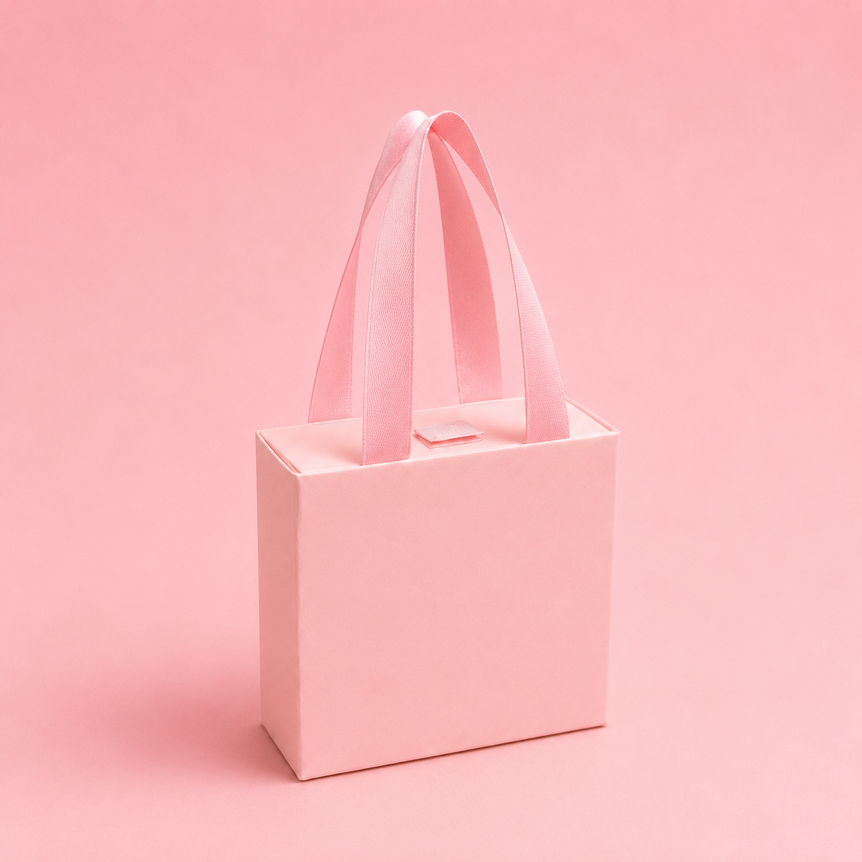 Caja 9x9x3cm para Joyas Rosa - Tipo Bolso