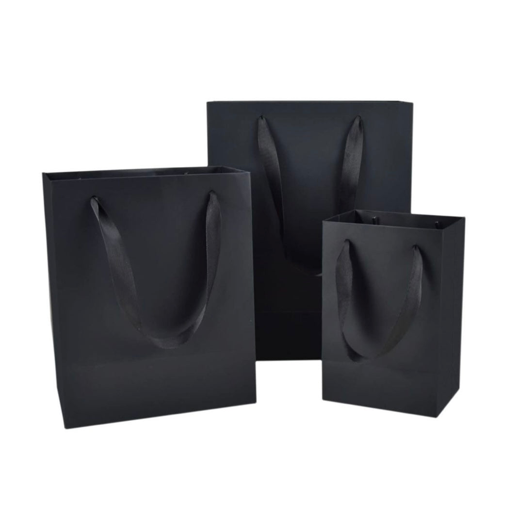 Bolsa de Lujo 20x10x28cm con manija Asas - Negro