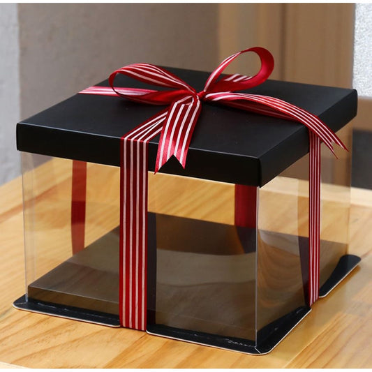 CAJA 26X26X18CM NEGRO TRANSPARENTE - COD 642412