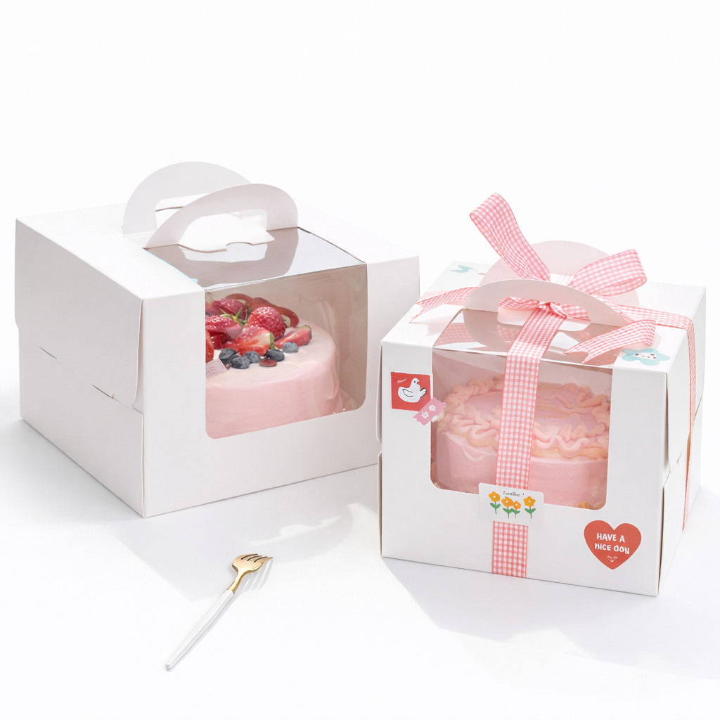 CAJA 26x26x17cm - INCLUYE BASE P/ TORTA