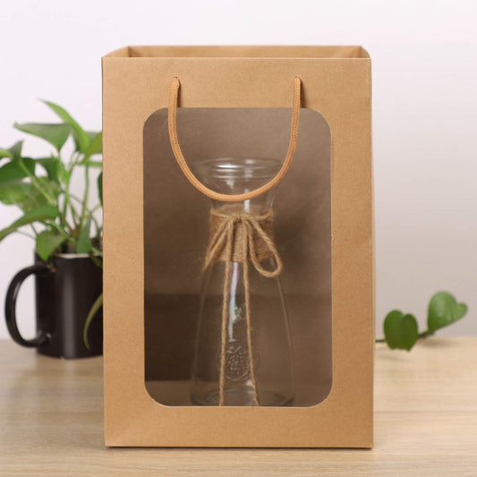 Bolsa Kraft c/ Visor 20x16x30cm - COD 641917