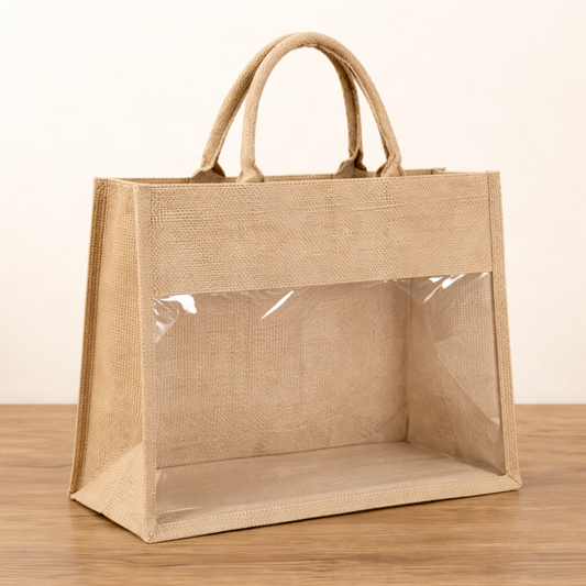 Jute Tote Bag CLASSIC Visor – Bolsa de Yute 36x14.5x32cm