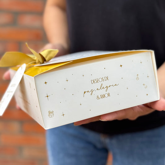 Caja Lazo 23x17x7cm Dorado - COD 642269