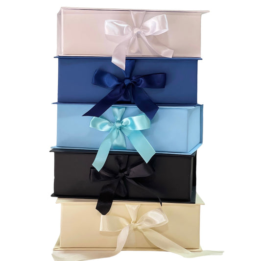 Caja Premium 23x17x7cm Tipo Libro con Cinta frontal