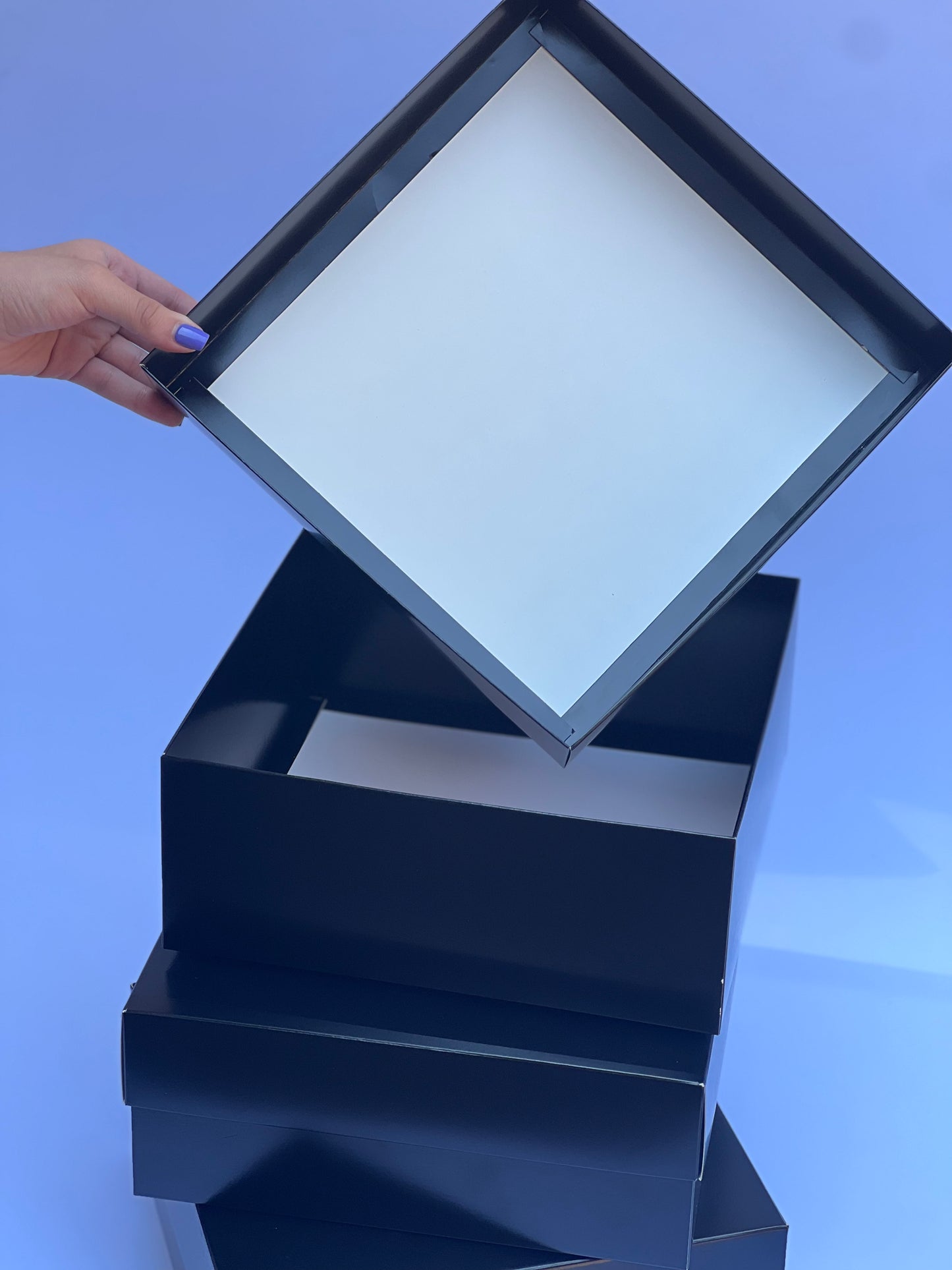 Caja 25x25x10cm Doble Pared Negro - COD 639944