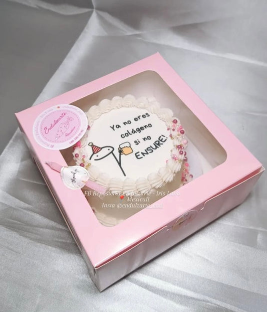 Caja 22x22x7cm ROSA CON VISOR - 641768