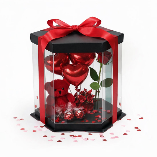 HEXAGONAL 21.5x21.5x23cm NEGRO - COD 642381