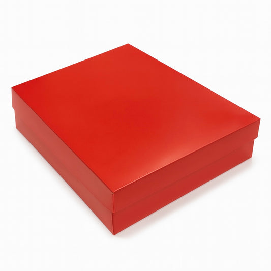 CAJA 26x22x6.5cm DOBLE PARED ROJO - COD 642394