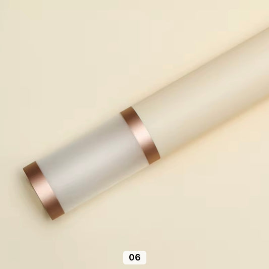 Papel Coreano con borde transparente y dorado AMARILLO - 58x58cm - (Paq de 20 unidades)