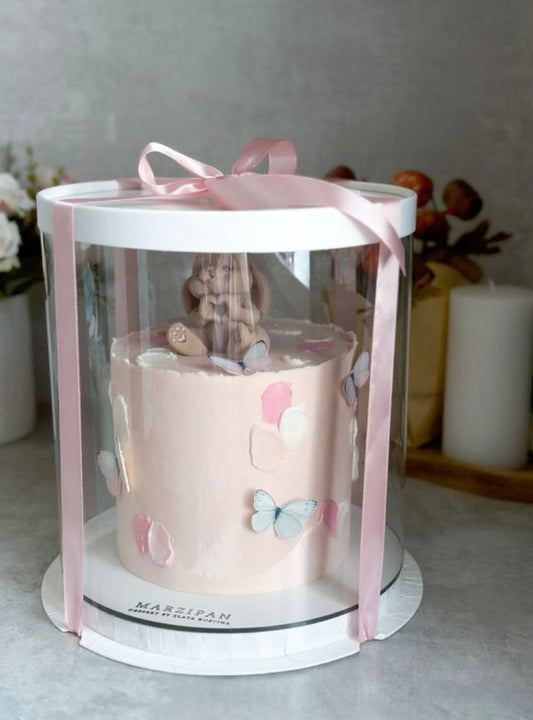 CAJA 18x18x20cm REDONDA TRANSPARENTE