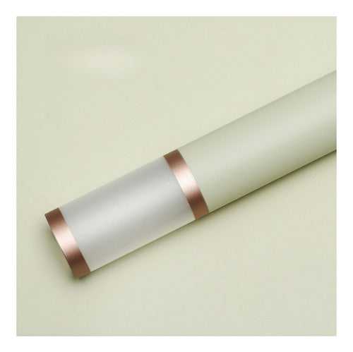 Papel Coreano con borde transparente y dorado VERDE CLARO - 58x58cm - (Paq de 20 und)