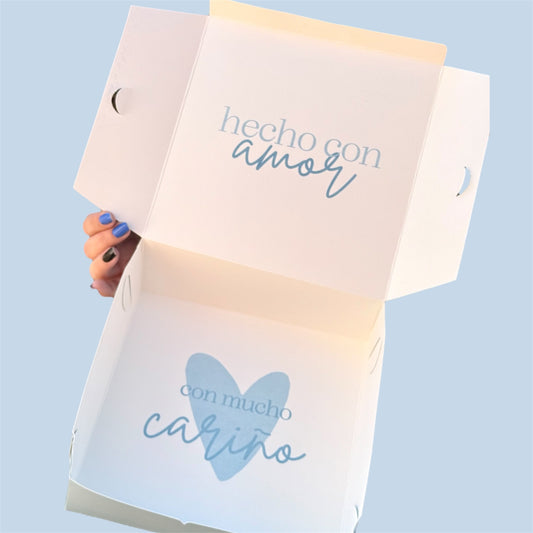 Caja 22x22x7cm - Feliz día Celeste