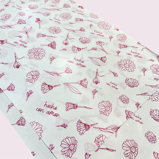 Papel Manteca Hecho con amor- 27x40cm - (contiene 25 hojas) - cod 641385