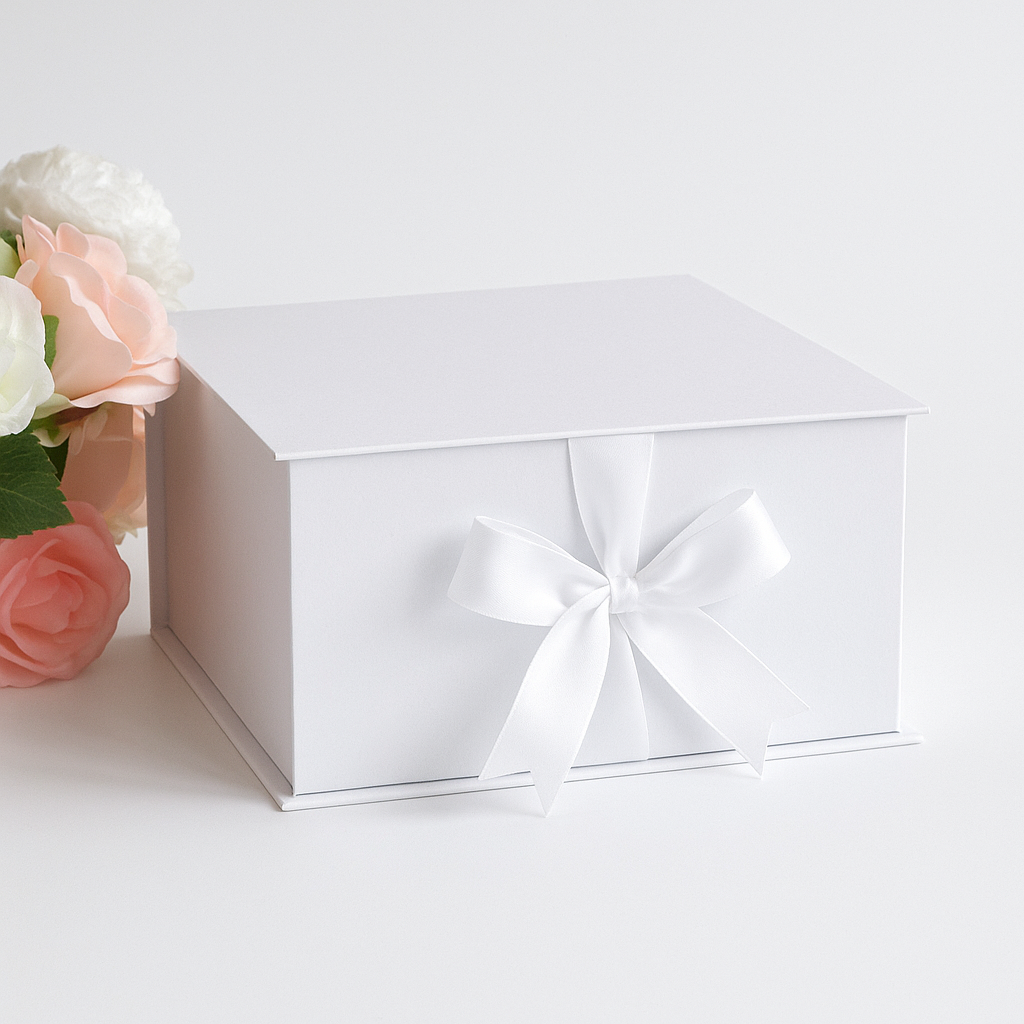 Caja Premium 15x15x6cm Blanco - Tipo Libro
