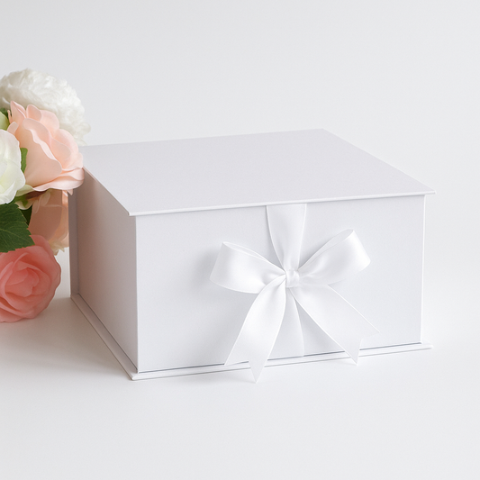 Caja Premium 15x15x8cm Blanco - Tipo Libro