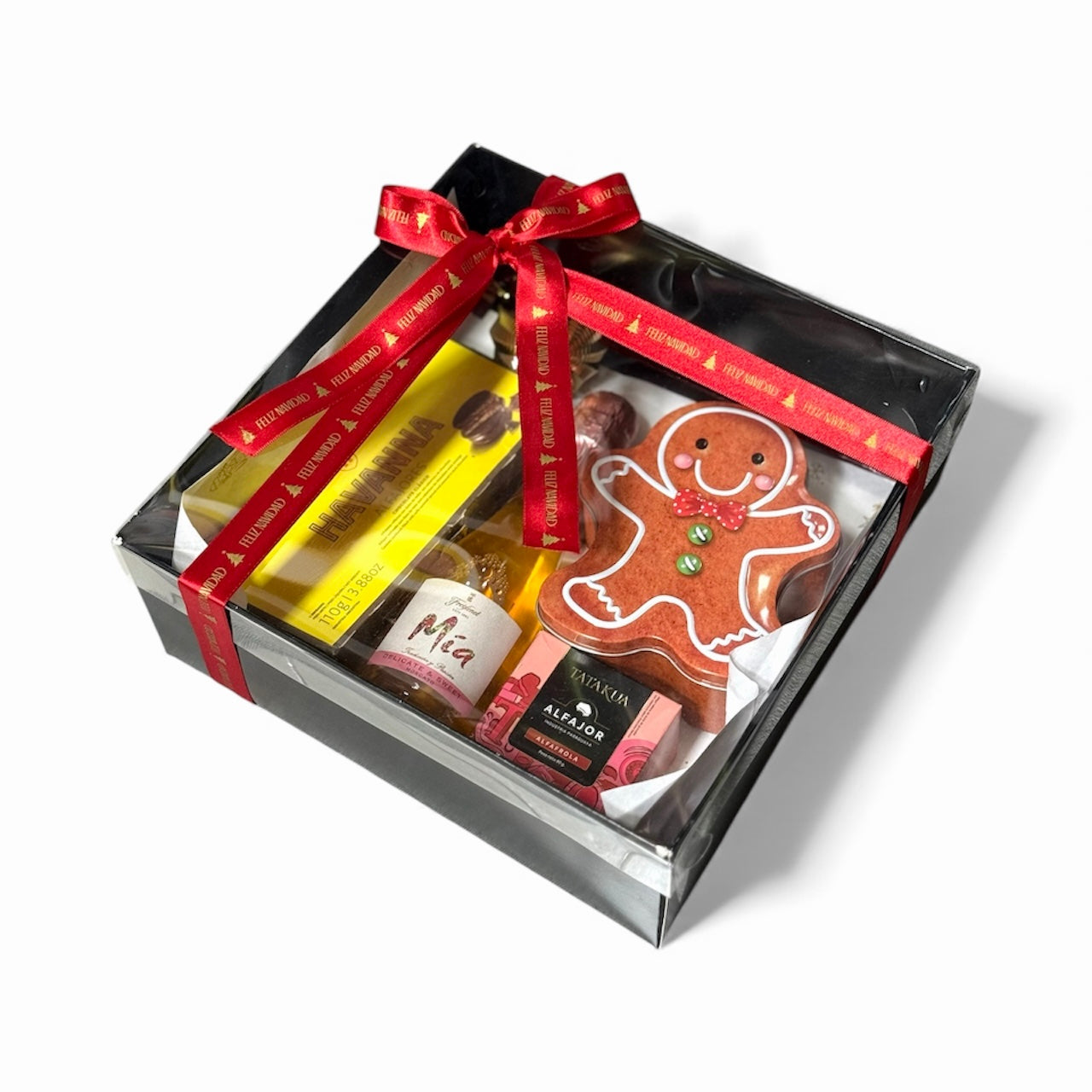 CAJA 25x25x10cm DOBLE PARED NEGRO + TAPA DE ACETATO - COD 64239