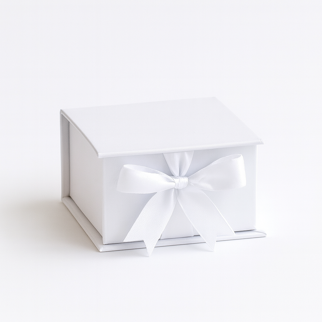 Caja Premium 10x10x5cm Blanco - Tipo Libro