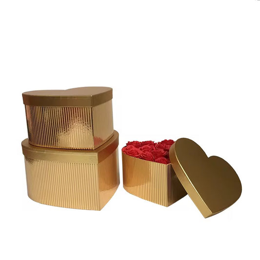 Caja Premium Corazón Brillo - M (26x25x14cm)