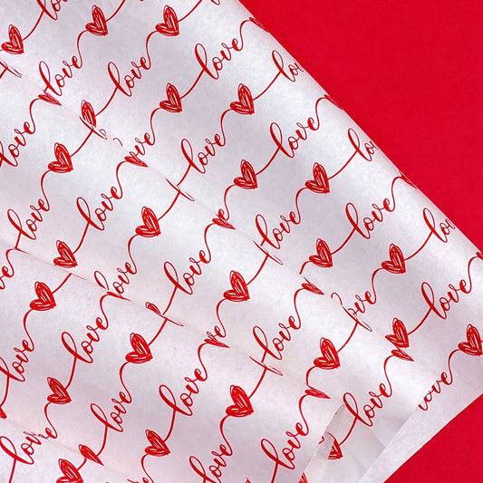 Papel Manteca Love ROJO 27x40cm (contiene 25 hojas)- PM5