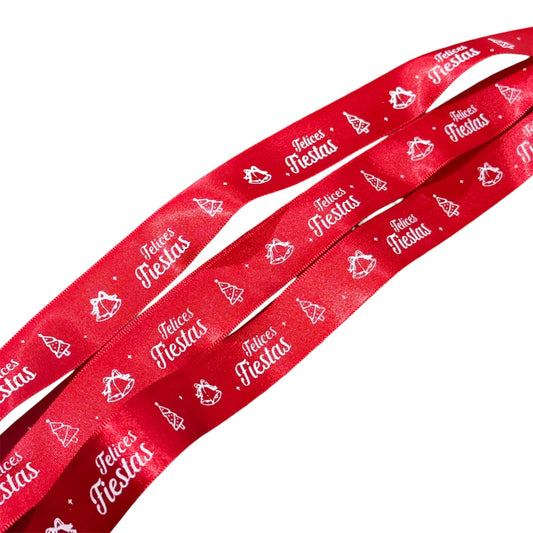 Cinta Feliz Navidad 2cm x 10 metros Rojo - COD 642226