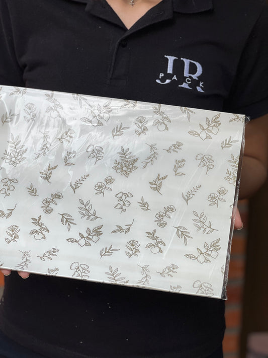 Papel Manteca Limones Dorado 27x40cm (contiene 25 hojas)  - COD 641308