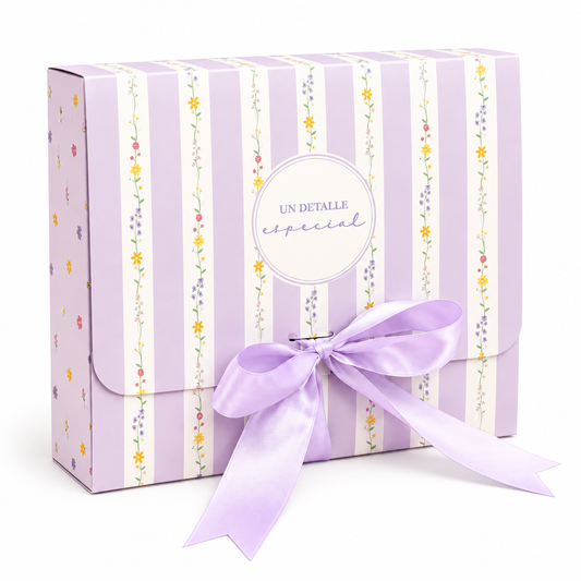 CAJA LAZO LILA 27x24x8.5cm - 643472