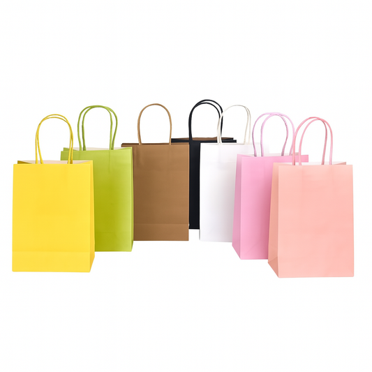 Bolsa en Papel Kraft Colores - 15x8x21 cm (9 colores)