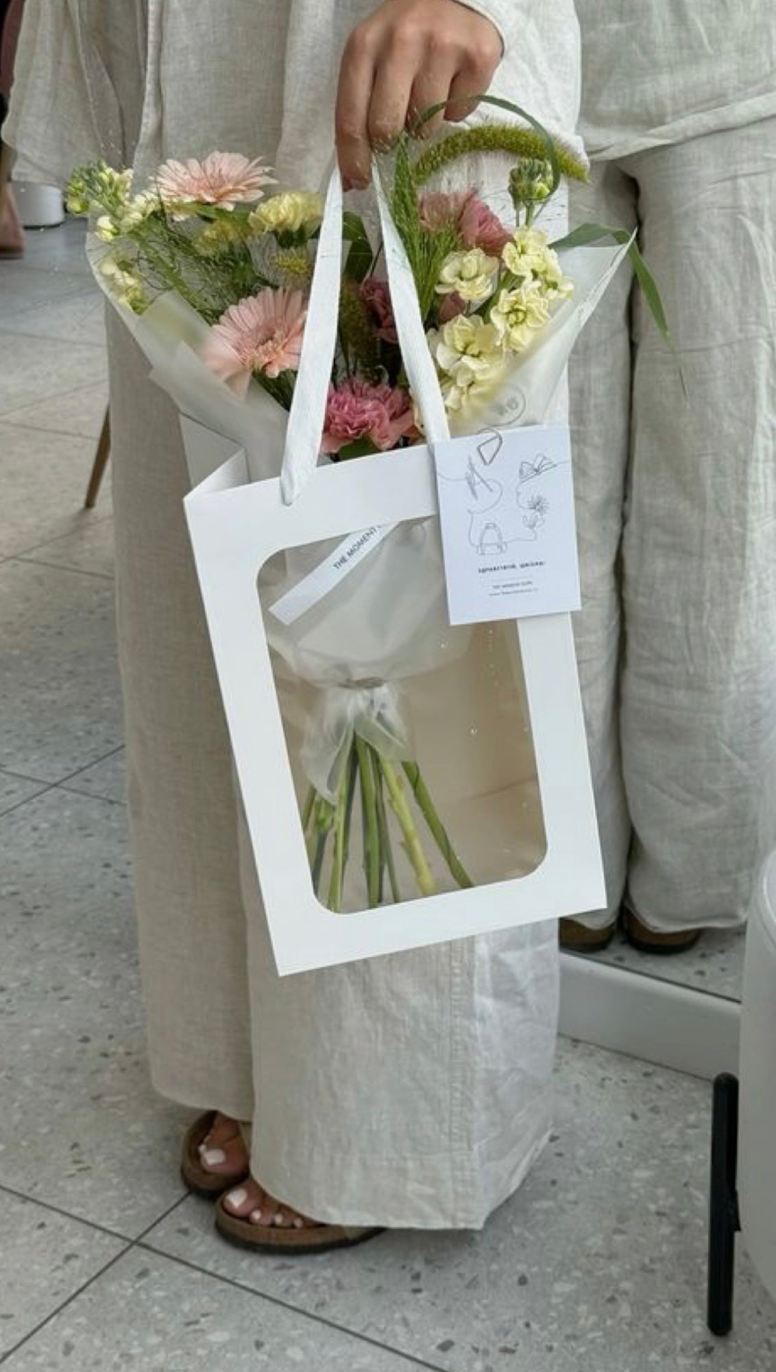 Bolsa Blanca c/ Visor - 20x16x30cm