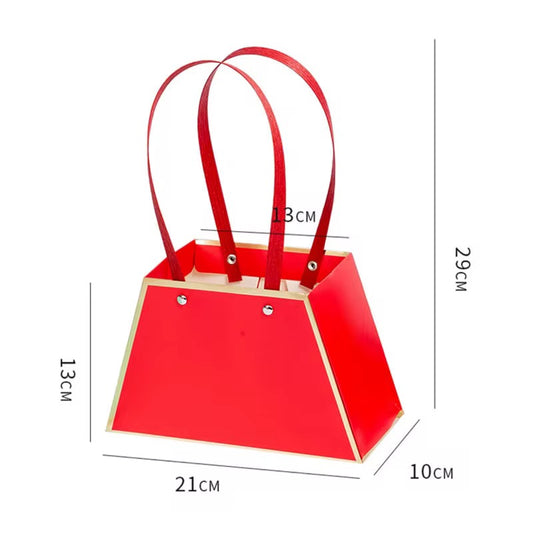 BOLSA COREANA ROJO CON DORADO 21x10x29cm - CNBAG2.2