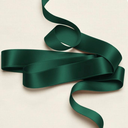 CINTA RASO 2.5CM X 20 METROS - VERDE OSCURO