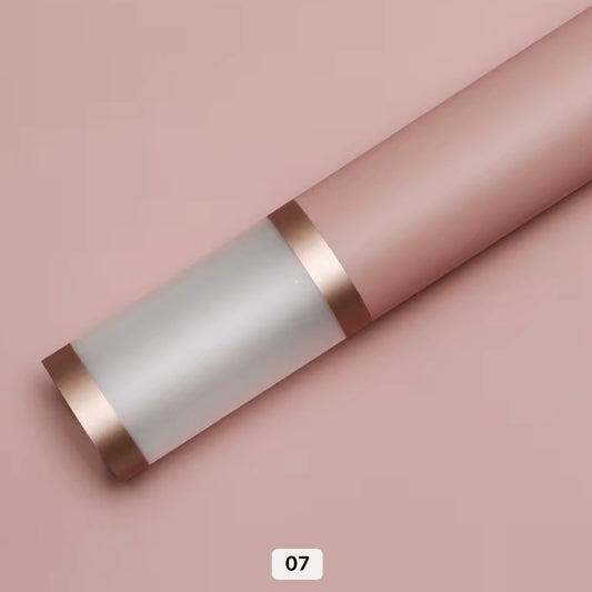 Papel Coreano con borde transparente y dorado ROSA VIEJO- 58x58cm - (Paq de 20 unidades)