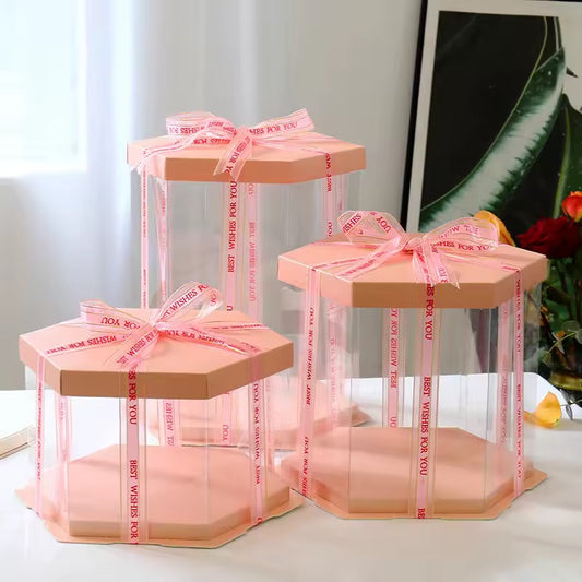 HEXAGONAL 24.5x24.5x18cm ROSADO - COD 642364