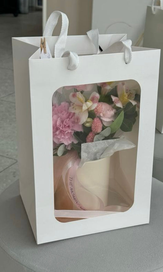 Bolsa Blanca c/ Visor 20x16x30cm - COD 641918