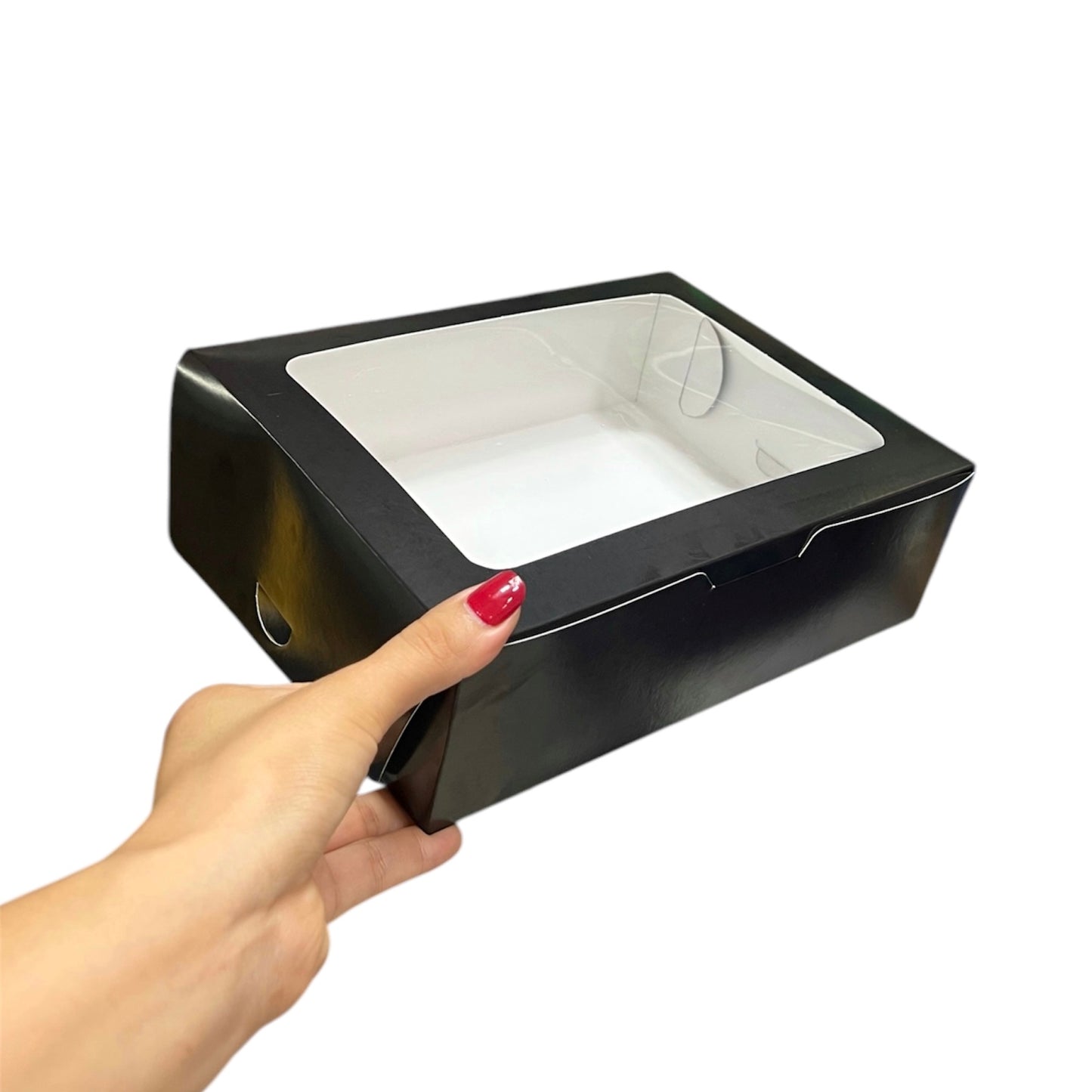 Caja 23x17x7cm c/ Visor Negro Mate