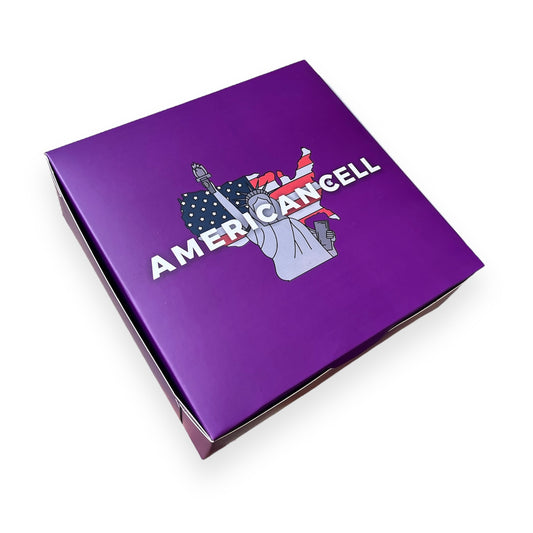 Packaging Personalizado American Cell - 20x20x7cm - Impresión Full color