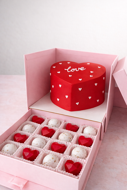 Caja premium 20x20x20cm c/ Gaveta Rosa - COD 641372