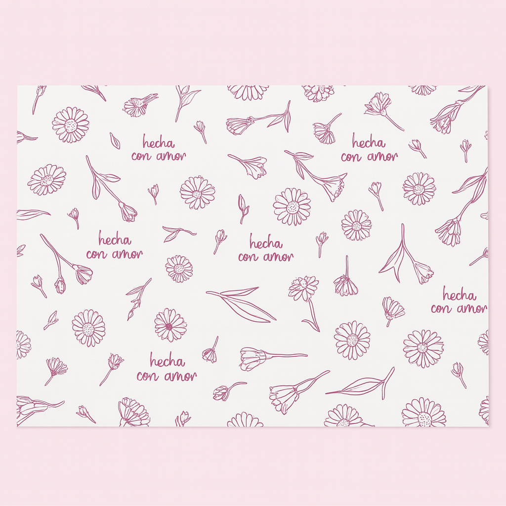 Papel Manteca Hecho con amor- 27x40cm - (contiene 25 hojas) - cod 641385